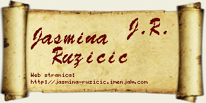 Jasmina Ružičić vizit kartica